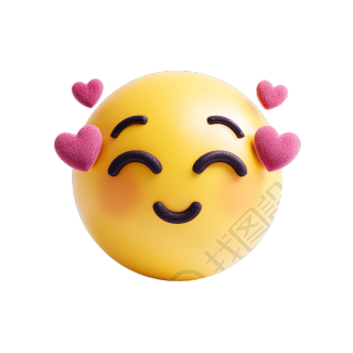 可爱心眼抱抱脸PNG