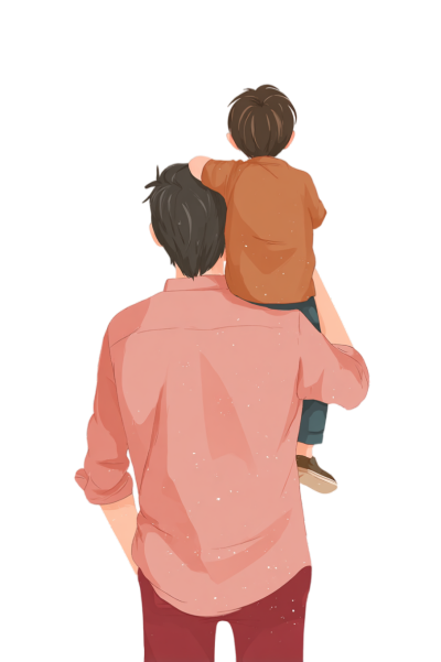 父亲节父子背影插图