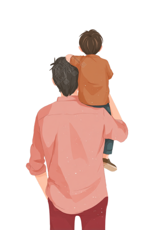 父亲节父子背影插图