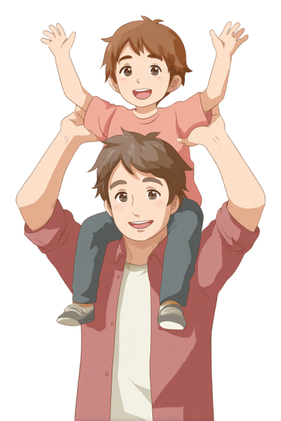 父亲节父女幸福插图