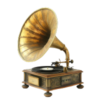 金色留声机插图