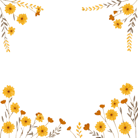 小黄花清新边框插图
