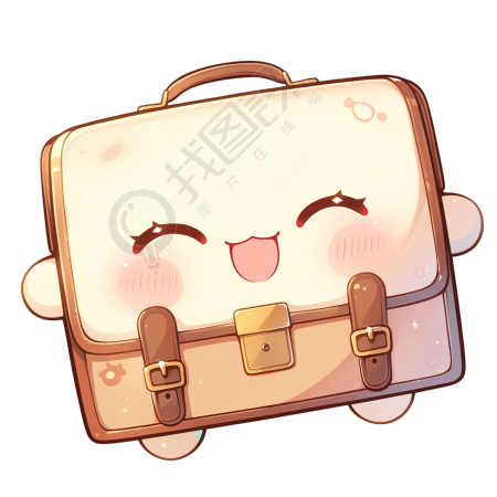 卡通可爱公文包插图