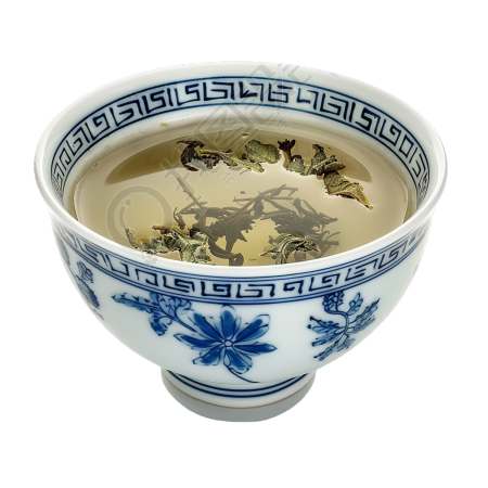 青花瓷碗凉茶元素