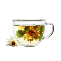 菊花茶透明背景素材