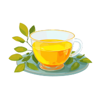 蜂蜜茶卡通插图