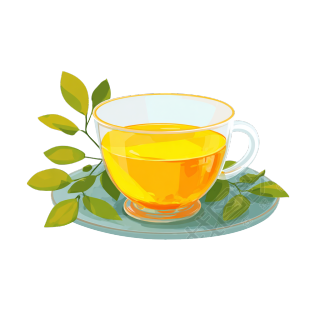 卡通蜂蜜茶插画设计