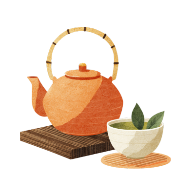 中式凉茶插画设计