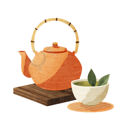 中式凉茶插画设计