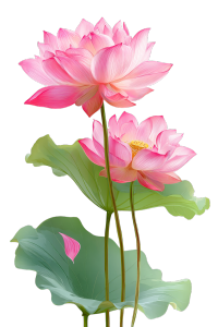 粉色荷花插画