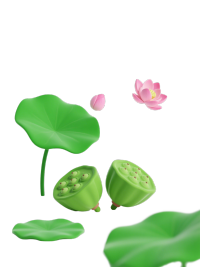 逼真绿色莲蓬PNG图形素材