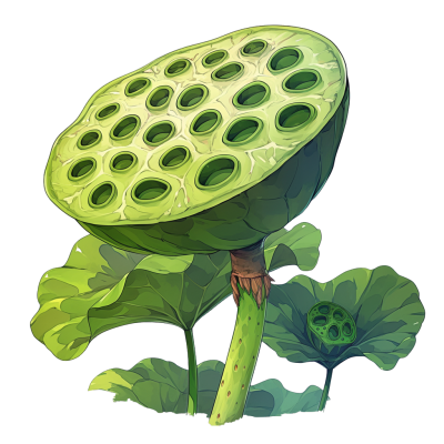 莲蓬矢量插画