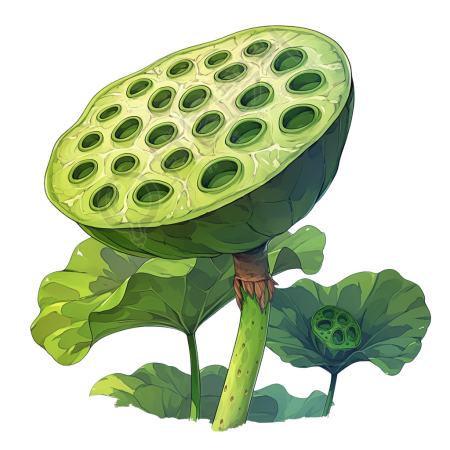 莲蓬矢量插画