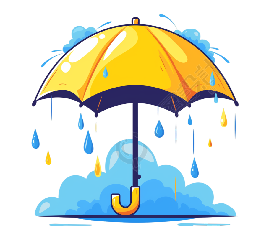 雨伞矢量插画