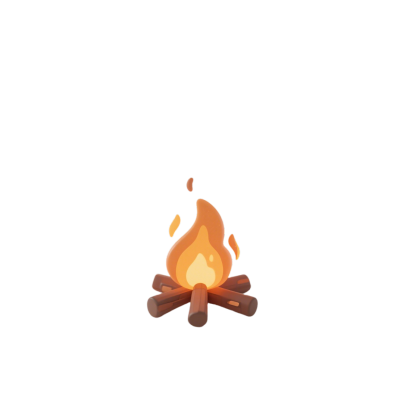 篝火透明背景元素