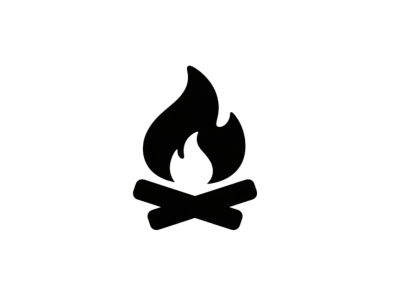 篝火剪影元素