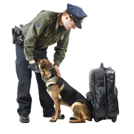 禁毒警犬检查行李插图