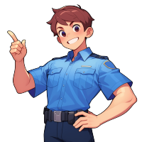 警察插画设计素材