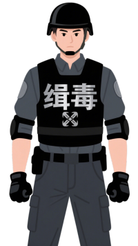 警察插画设计