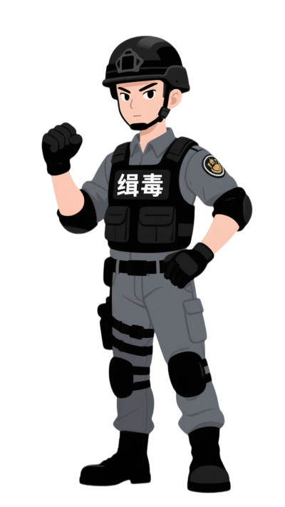 禁毒警察元素