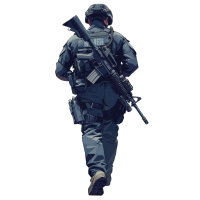 美国黑色警察插画