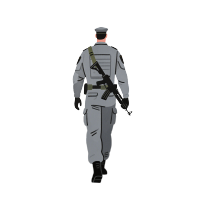 美国警察插画设计