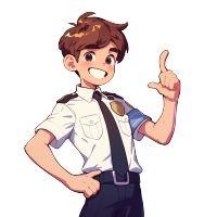 年轻警察插画设计