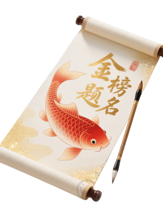金榜题名插画设计