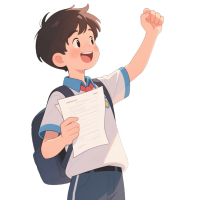 学生手持“满分”试卷