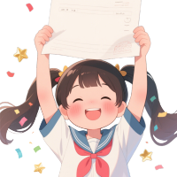 学生满分欢庆可爱插画