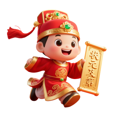 古装状元郎卡通素材