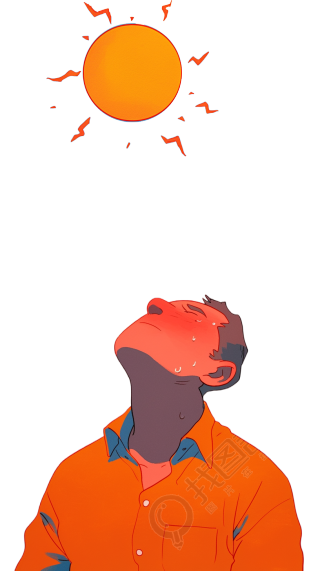 高温天气男子插图