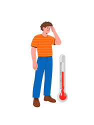高温天气插画