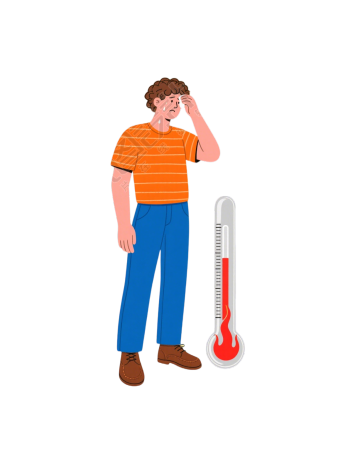 高温天气插画