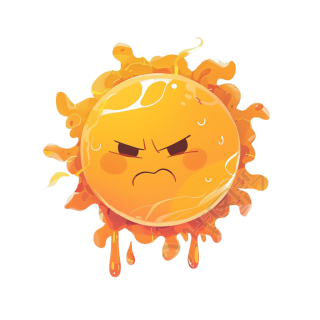 高温天气卡通太阳元素
