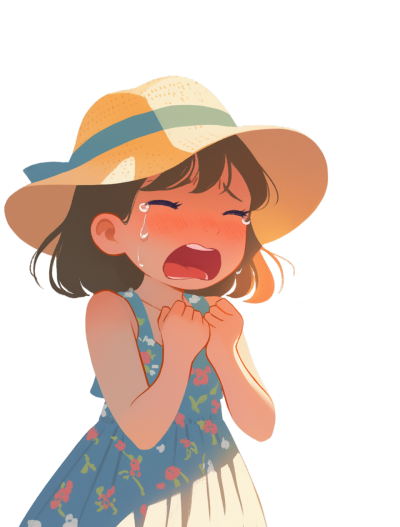 高温天气夏日女孩素材