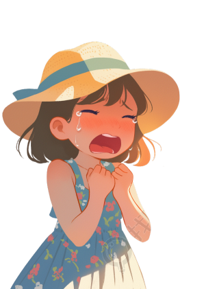 高温天气夏日女孩素材