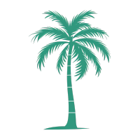 简约棕榈树剪影