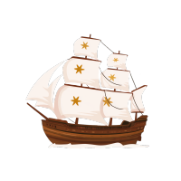 木船帆船插画