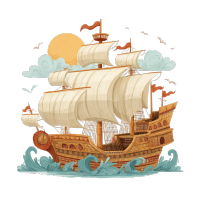古船插图设计