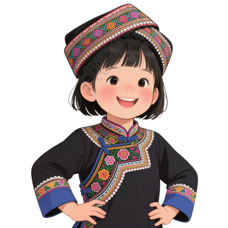 壮族服饰人物元素