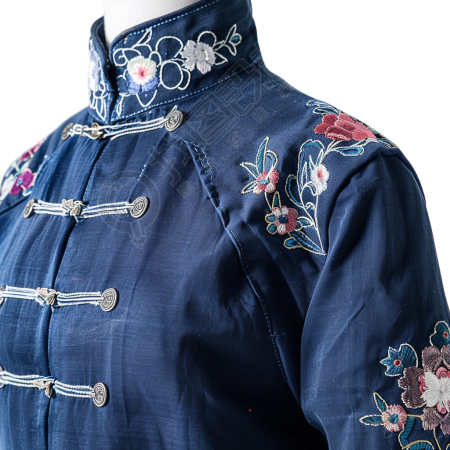 深蓝色壮族服饰元素