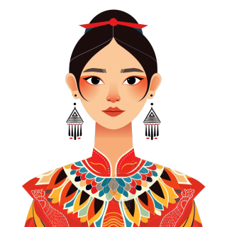 壮族服饰创意插图