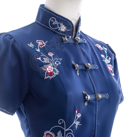 深蓝色壮族服饰素材