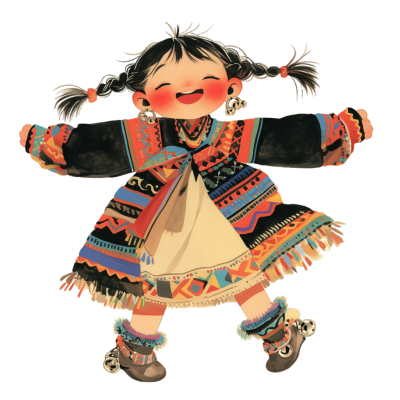 壮族儿童服饰PNG元素