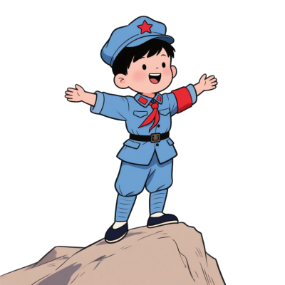 红军卡通风格元素