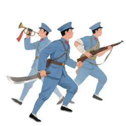 手绘红军战士PNG素材