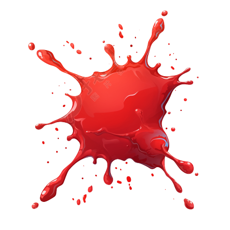 红色血迹党政插画