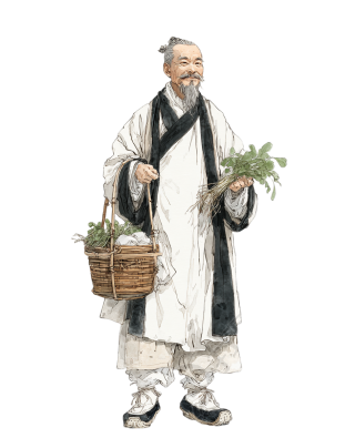 古代医生插画设计