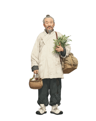 古代医生插画设计